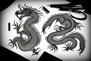 Woman with fan and the dragon tattoo idea