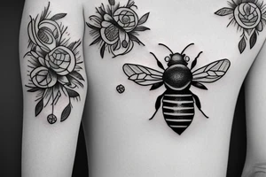 A bee carrying a gun tattoo idea