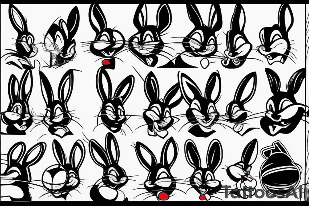 bugs bunny, basketball tattoo idea