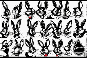 bugs bunny, basketball tattoo idea