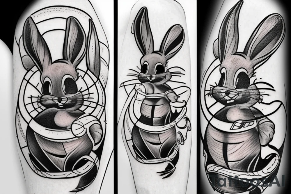 bugs bunny, basketball tattoo idea