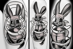 bugs bunny, basketball tattoo idea