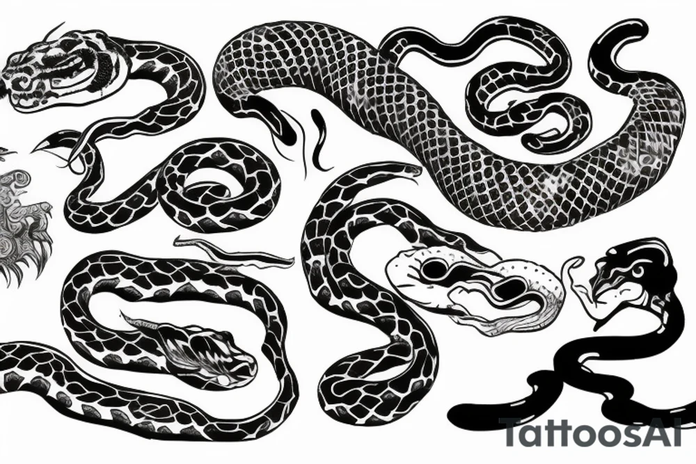 warrior with a snake tattoo idea