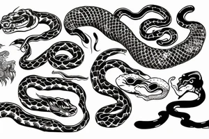 warrior with a snake tattoo idea