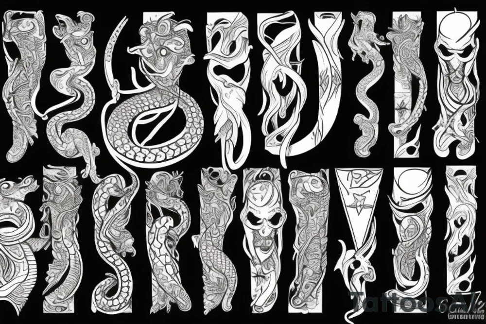 warrior with a snake tattoo idea