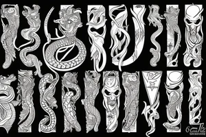 warrior with a snake tattoo idea