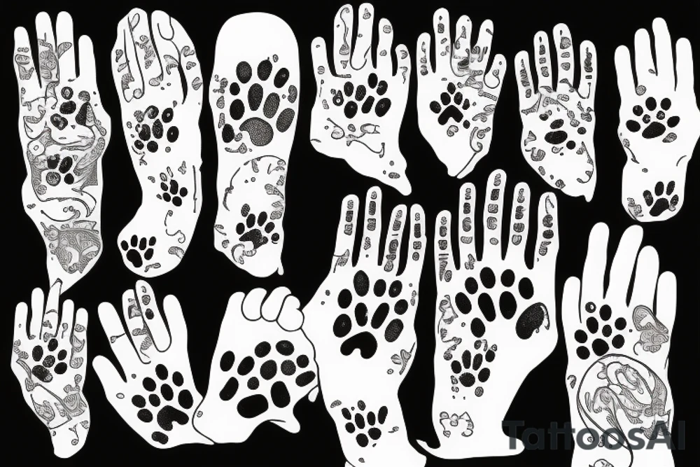 dog's paw tattoo idea