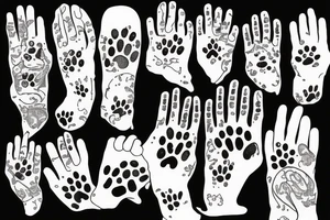dog's paw tattoo idea