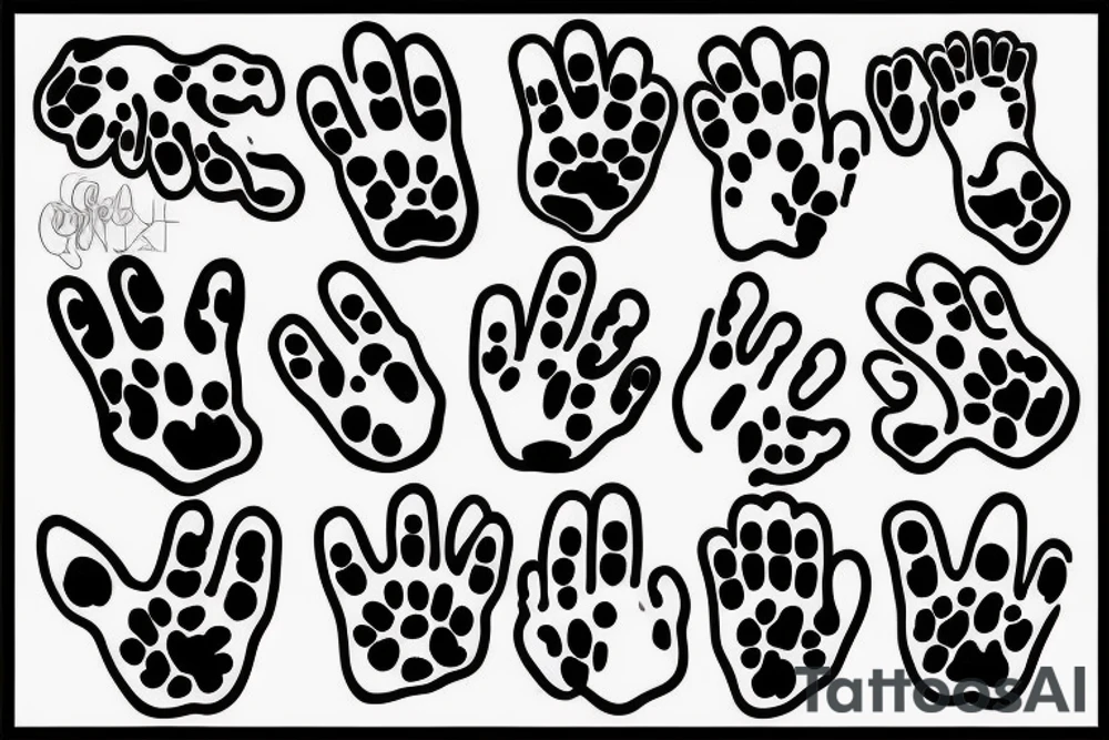 dog's paw tattoo idea