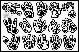 dog's paw tattoo idea