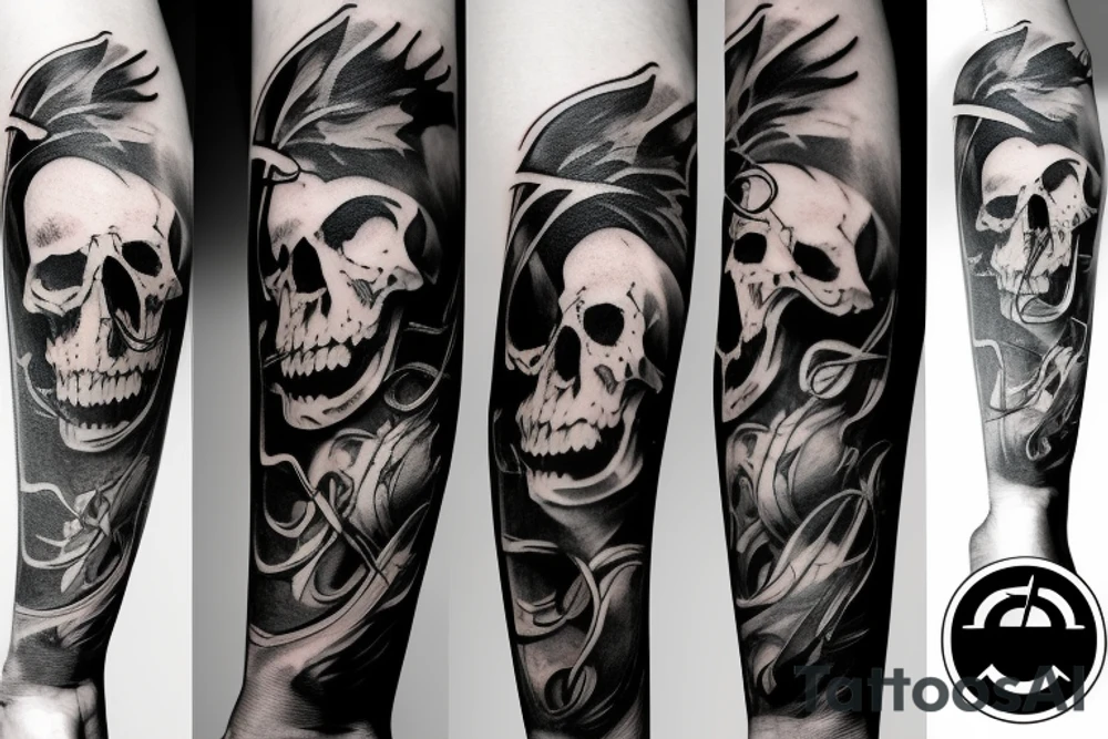 cigarette, death empty tattoo idea