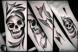 cigarette, death empty tattoo idea