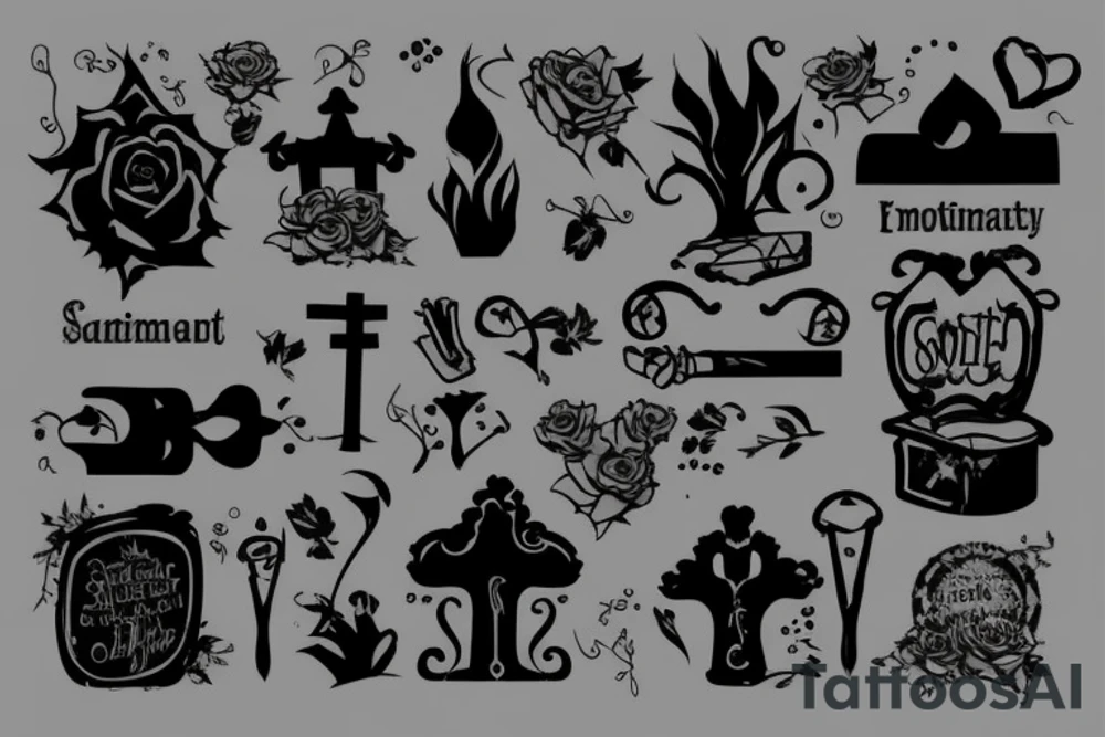 small empty grave with cigarette tattoo idea