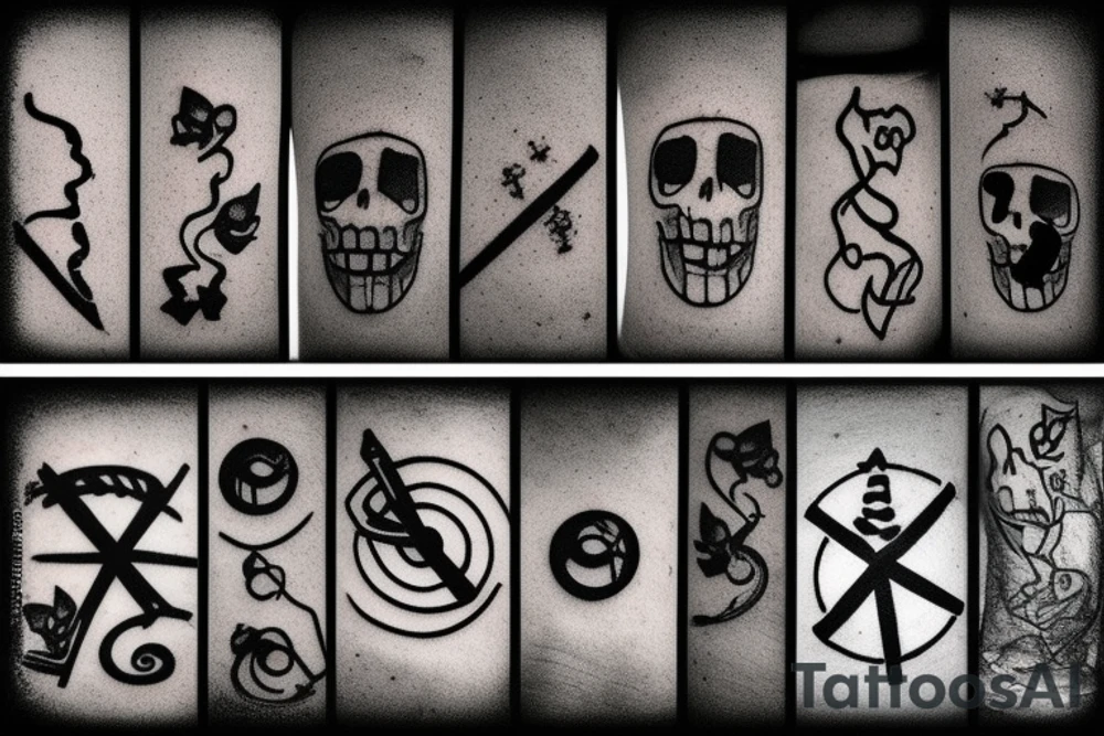 small empty grave with cigarette tattoo idea
