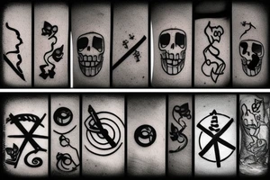 small empty grave with cigarette tattoo idea