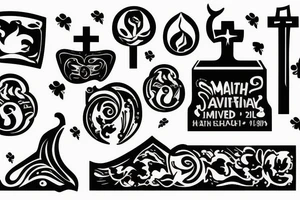 small empty grave with cigarette tattoo idea