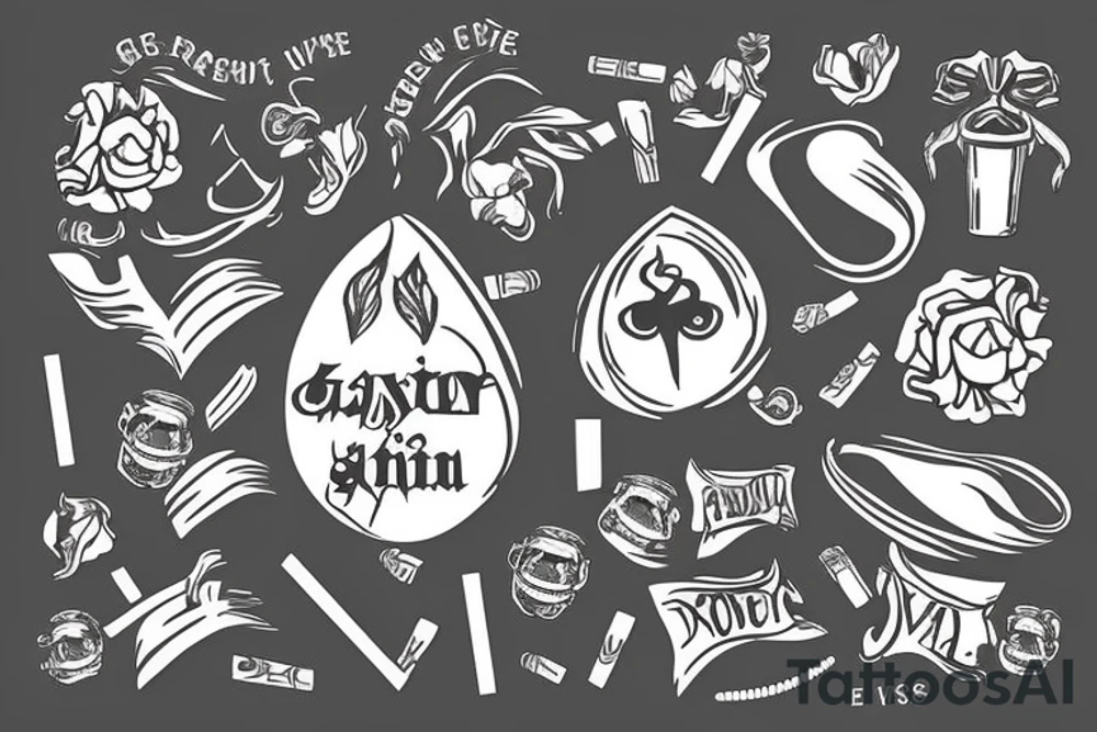 small empty grave with cigarette tattoo idea