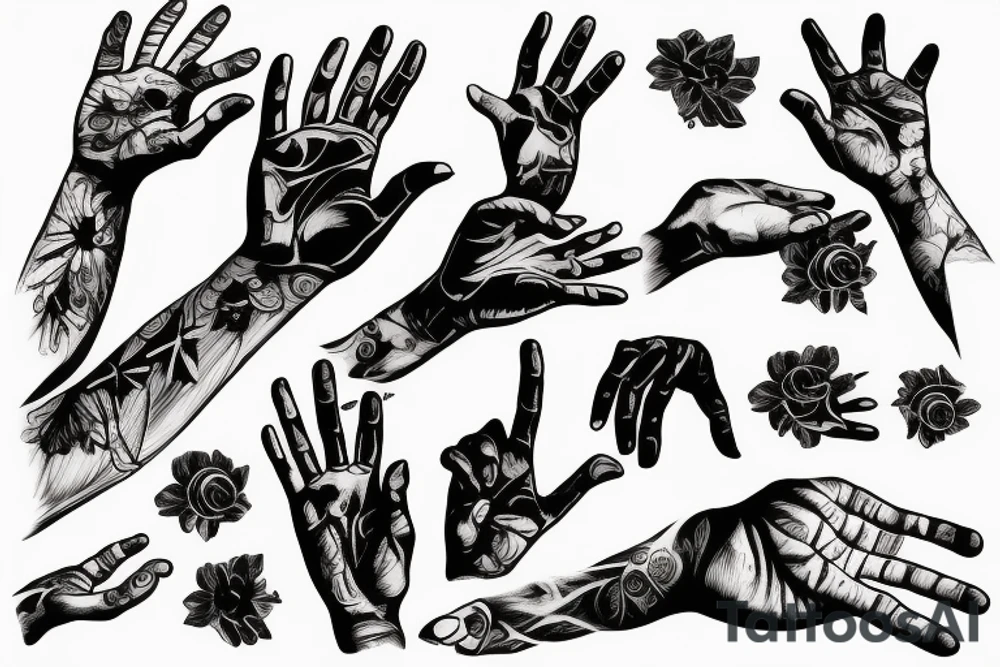 hand reaching out of arm. tattoo idea