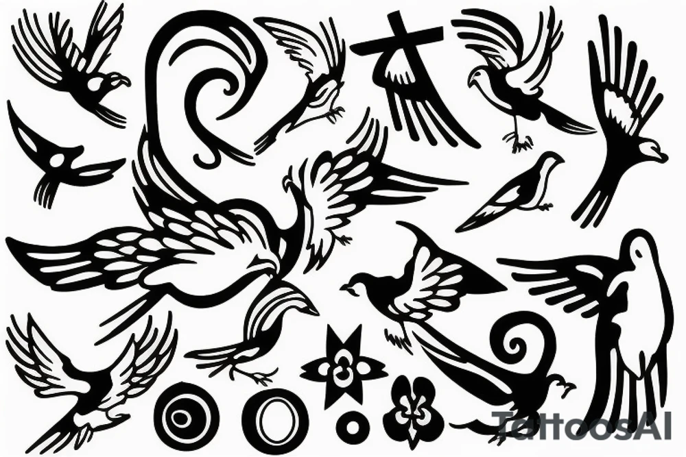 Holy dove tattoo idea