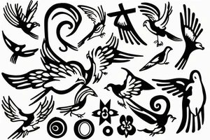 Holy dove tattoo idea