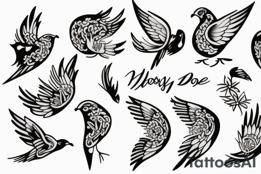 Holy dove tattoo idea