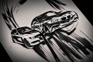Car bmw m3 drift tattoo idea