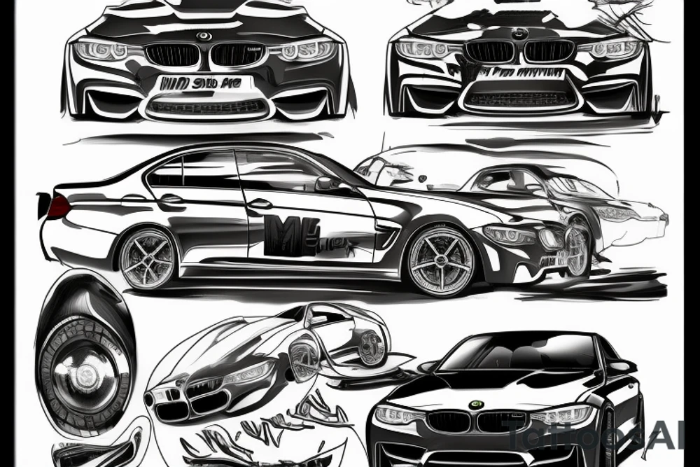 Car bmw m3 tattoo idea