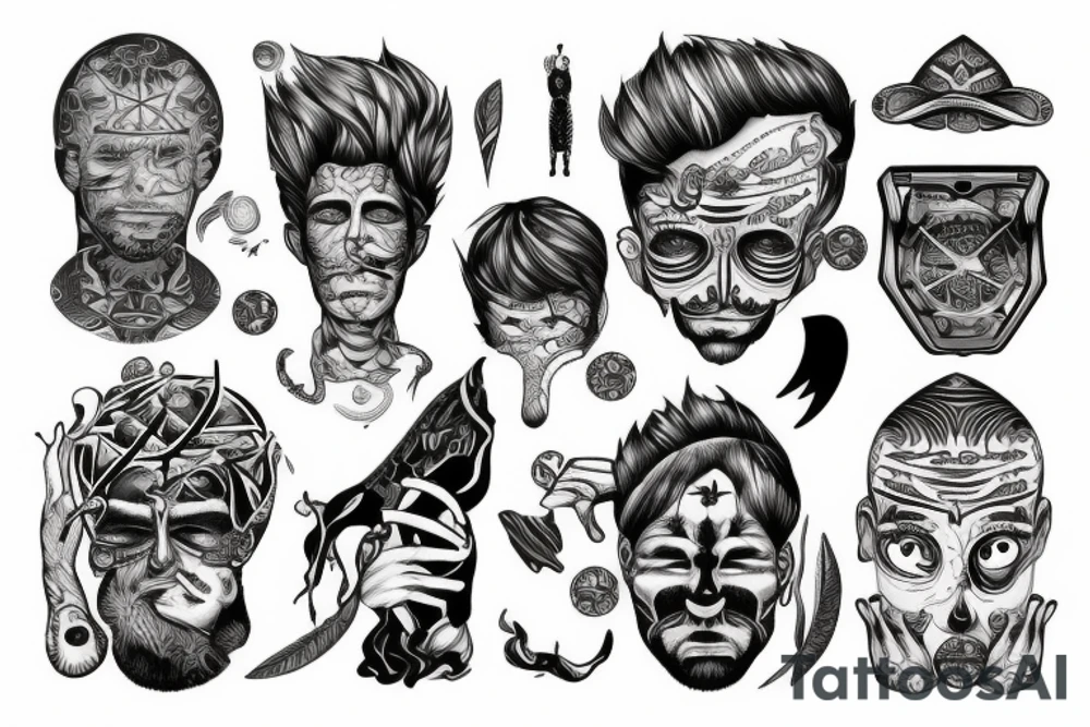 Man walking on the path tattoo idea