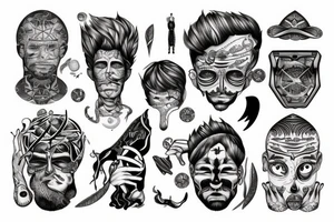 Man walking on the path tattoo idea