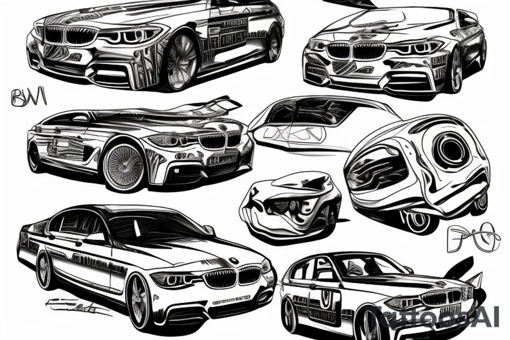Car BMW tattoo idea