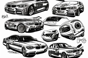 Car BMW tattoo idea