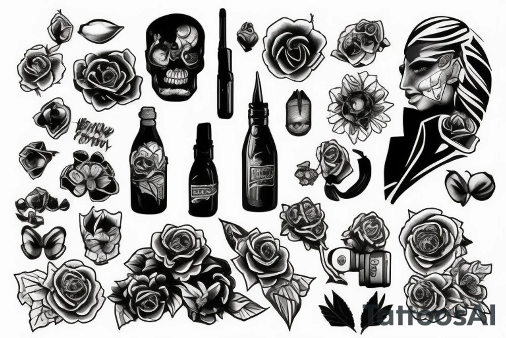 person walking tattoo idea