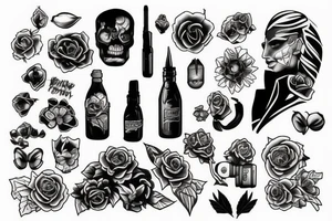 person walking tattoo idea