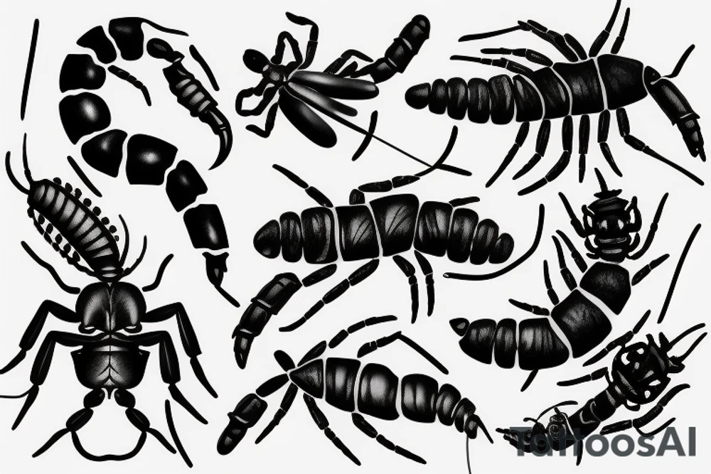 Two adult scorpions and one baby cancer tattoo idea