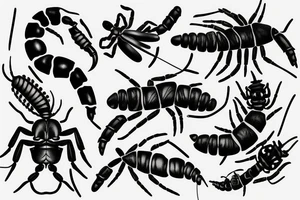 Two adult scorpions and one baby cancer tattoo idea