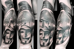 walk on the road tattoo idea