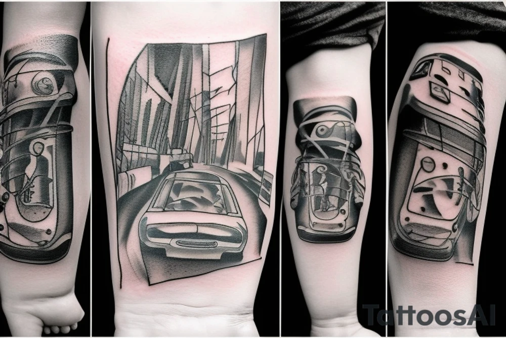 walk on the road tattoo idea