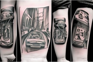 walk on the road tattoo idea
