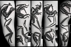 Two adult scorpions and one baby cancer tattoo idea