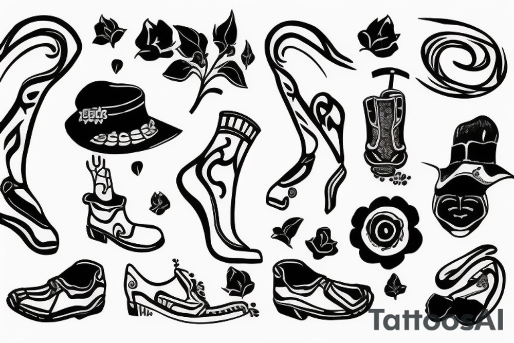 walk on the road tattoo idea