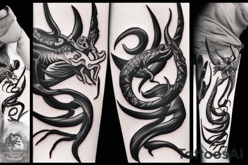 Scorpions and cancer zodiak tattoo idea