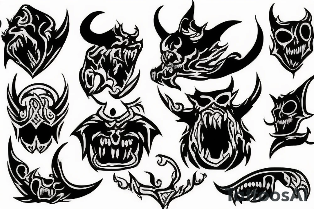 patch devil dark tattoo idea