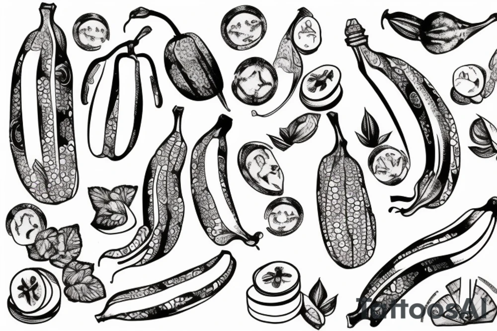 Banana tattoo idea