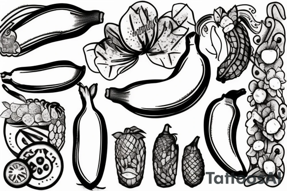 Banana tattoo idea
