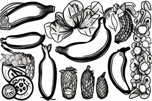 Banana tattoo idea