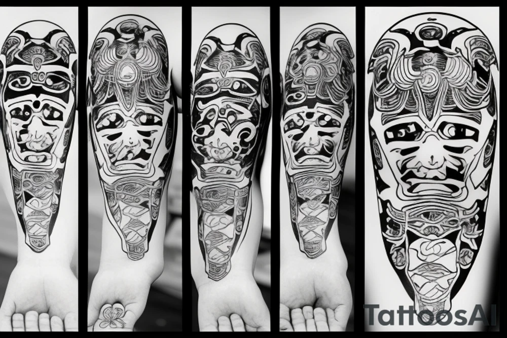 Xiao mask from genshin impact tattoo idea