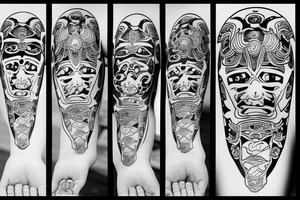Xiao mask from genshin impact tattoo idea