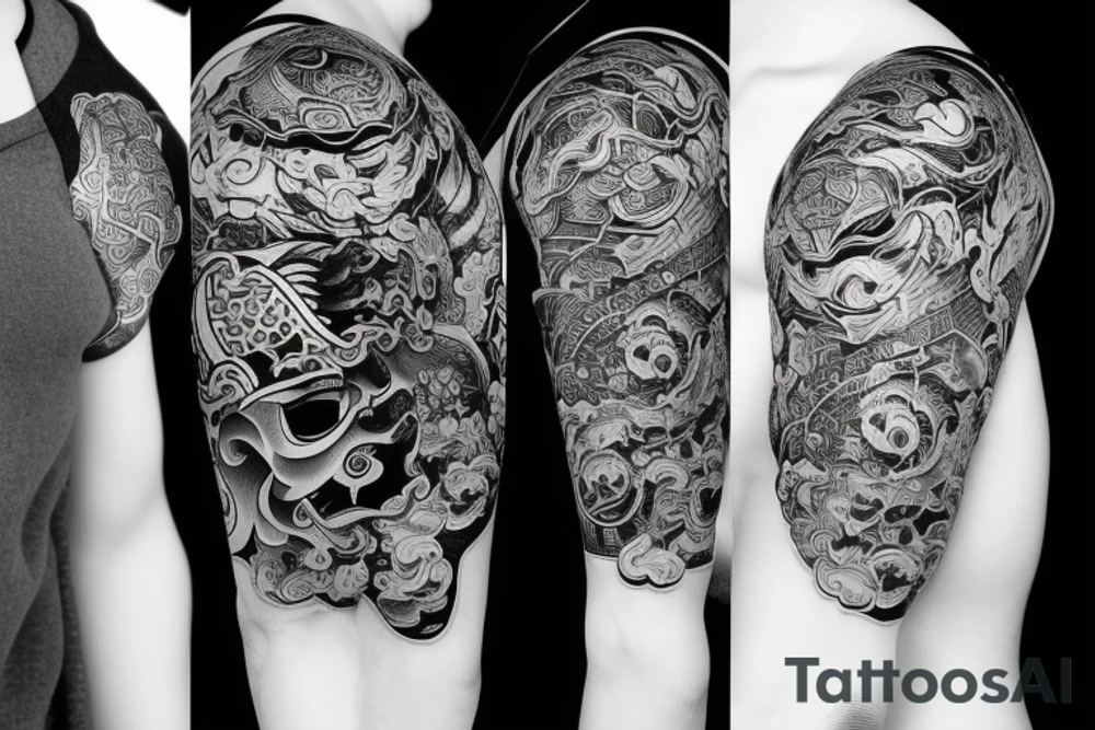 Xiao mask from genshin impact tattoo idea