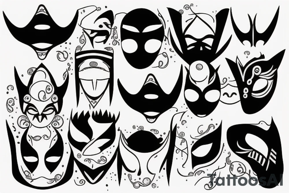 Xiao mask from genshin impact tattoo idea