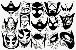 Xiao mask from genshin impact tattoo idea